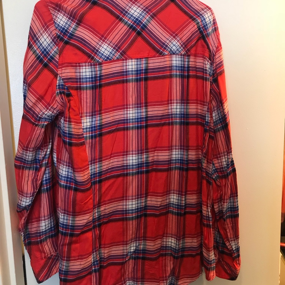 Red Plaid Button Down - image 3